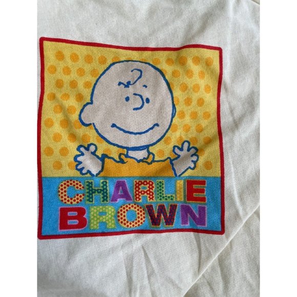 VTG Peanuts Snoopy Friends Comforter Charlie Linus cartoon 80 90s duvet blanket - Picture 3 of 16